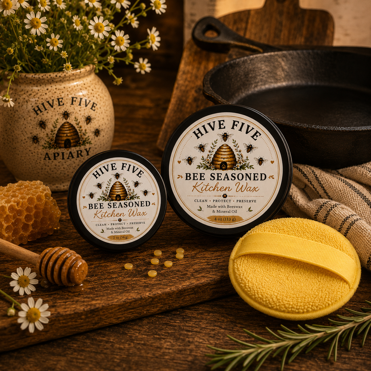 Hive Five Bee Seasoned Kitchen Wax