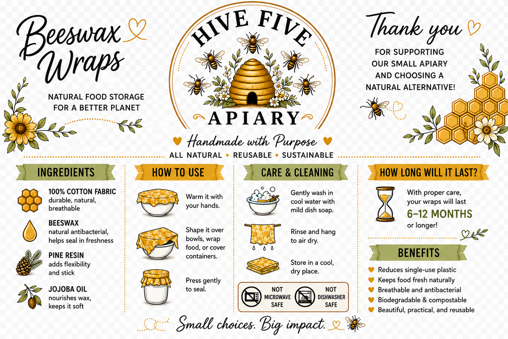 Hive Five Beeswax Wraps